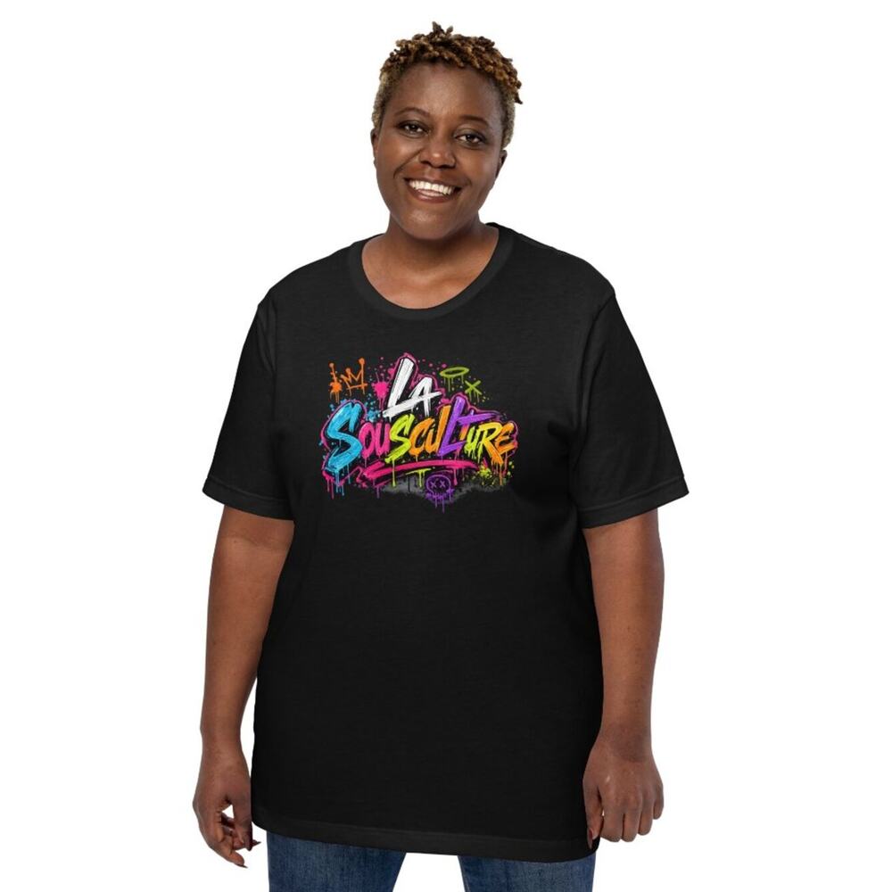 NWT -  S to 3 XL -La Sousculture Graffiti Style Graphic Urban Streetwear T-shirt - Picture 3 of 6